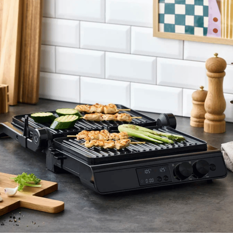 Digital paninigrill 2000 watt Sort